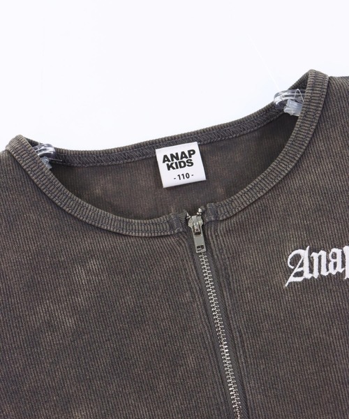 ANAP kids(アナップキッズ)の「ダブルジップ トップス × キャミソール SET(Tシャツ/カットソー・キッズ・ブラック系その他/カーキ/ライトグレー・130cm/120cm/110cm)」の17枚目の写真