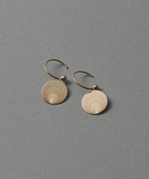 サンライズプレートピアス K10（両耳）