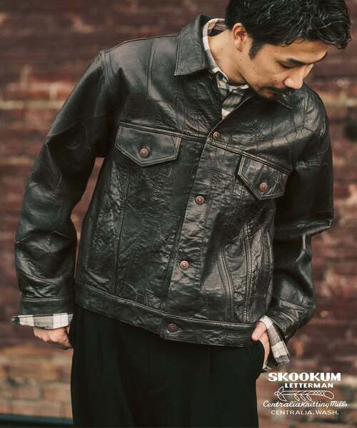 SKOOKUM / スクーカム】417別注Recraft ブルゾン（ライダース