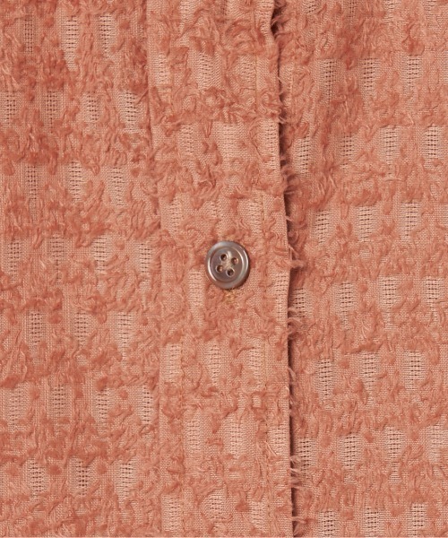 HELIOPOLE(エリオポール)の「CUT JACQUARD BAND COLLAR SHIRT(シャツ/ブラウス・レディース・キャメル/ネイビー/アイボリー・38)」の9枚目の写真