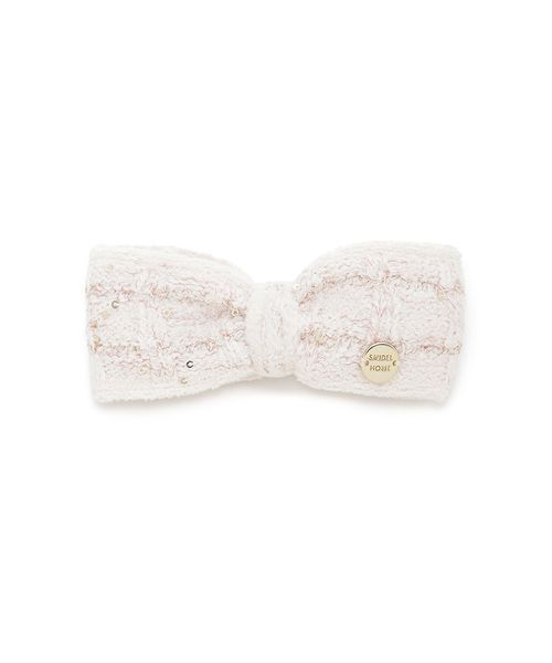 SNIDEL HOME（スナイデルホーム）の「ラメニットリボンピン（ヘアピン・レディース・ライトブルー/オフホワイト/ピンク・F）」の3枚目の写真