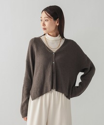 ミニブークレVネックカーディガン/577953