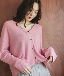 GLOBAL WORK | ミニブークレVネックカーディガン/577953(カーディガン/ボレロ)