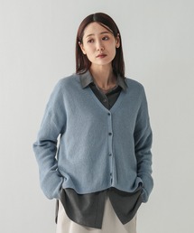 GLOBAL WORK | ミニブークレVネックカーディガン/577953(カーディガン/ボレロ)