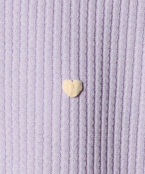 green label relaxing（グリーンレーベルリラクシング）の「ハート総柄 ワッフル ロングスリーブTシャツ / キッズ  100cm－160cm（Tシャツ/カットソー・キッズ・オフホワイト/ライラック/ブラウン系・140cm/100cm/110cm/150cm/120cm/130cm/160cm）」の19枚目の写真