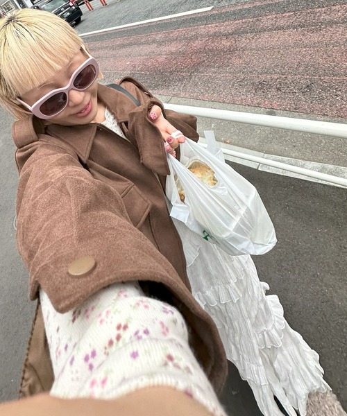 Alley Tokyo(アリートーキョー)の「エコスウェードBIGブルゾン(ブルゾン・レディース・ブラウン・FREE)」の17枚目の写真