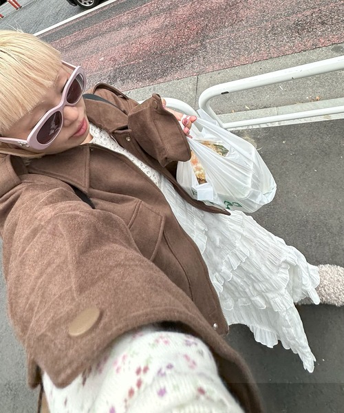 Alley Tokyo(アリートーキョー)の「エコスウェードBIGブルゾン(ブルゾン・レディース・ブラウン・FREE)」の20枚目の写真