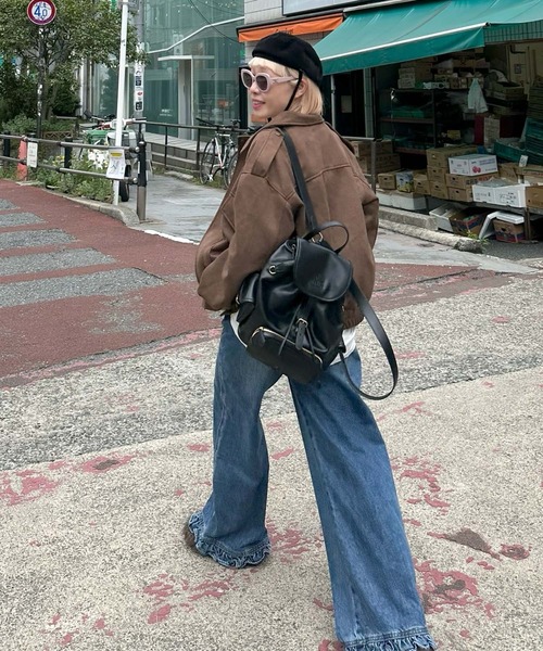 Alley Tokyo(アリートーキョー)の「エコスウェードBIGブルゾン(ブルゾン・レディース・ブラウン・FREE)」の16枚目の写真