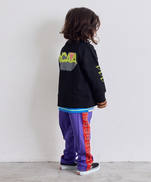 NCAA（エヌシーエーエー）の「【NCAA】別注ロゴスウェット/KIDS(80～120cm)（スウェット・キッズ・キナリ/ブラック/ブラウン・110/100/90/80/120）」の9枚目の写真