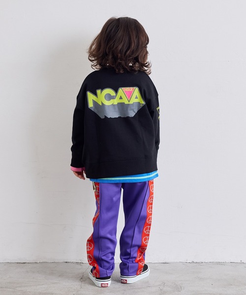 NCAA（エヌシーエーエー）の「【NCAA】別注ロゴスウェット/KIDS(80～120cm)（スウェット・キッズ・キナリ/ブラック/ブラウン・110/100/90/80/120）」の8枚目の写真