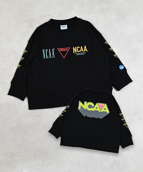 NCAA（エヌシーエーエー）の「【NCAA】別注ロゴスウェット/KIDS(80～120cm)（スウェット・キッズ・キナリ/ブラック/ブラウン・110/100/90/80/120）」の5枚目の写真