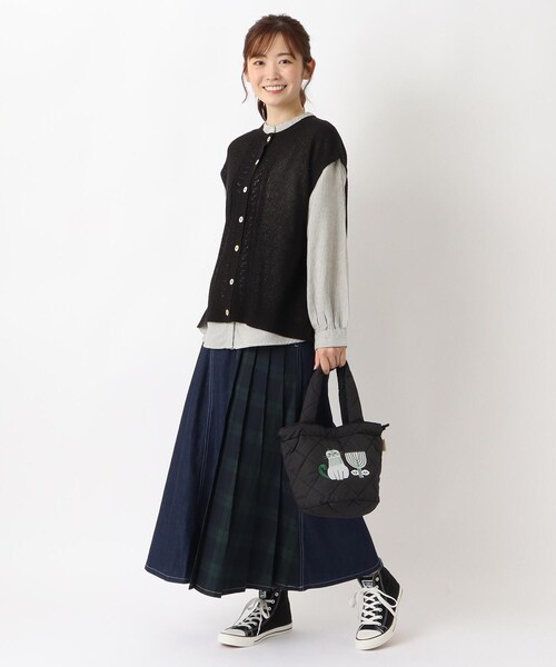 one'sterrace(ワンズテラス)の「FIKA 3WAYキルティングトート(トートバッグ・レディース・グレー系4/ブラック系8/カーキ系5・99)」の16枚目の写真