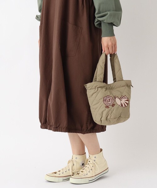 one'sterrace(ワンズテラス)の「FIKA 3WAYキルティングトート(トートバッグ・レディース・グレー系4/ブラック系8/カーキ系5・99)」の17枚目の写真