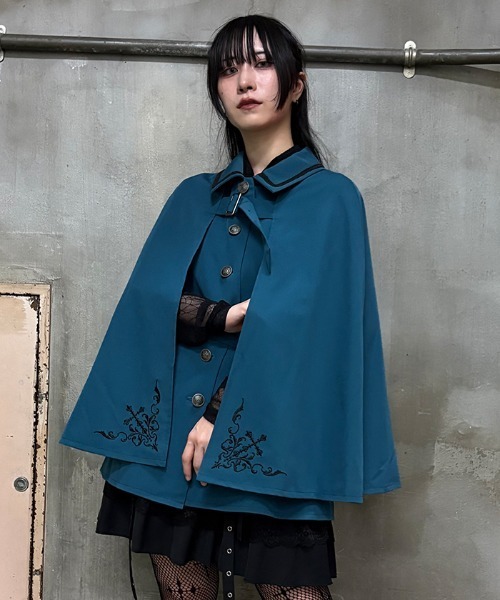 セール】クロス刺繍ケープコート（その他アウター）｜NIBBLE POISON