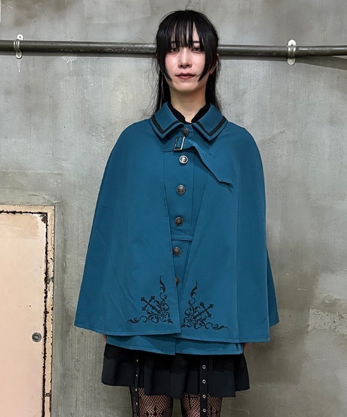 セール】クロス刺繍ケープコート（その他アウター）｜NIBBLE POISON