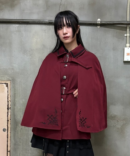 セール】クロス刺繍ケープコート（その他アウター）｜NIBBLE POISON