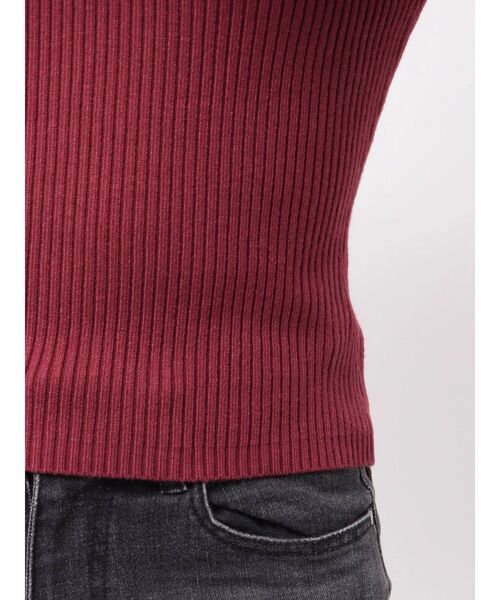 RESEXXY（リゼクシー）の「デコルテクロスニットトップス（ニット/セーター・レディース・グリーン/ホワイト/ブラック/ベージュ/レッド・FREE）」の15枚目の写真