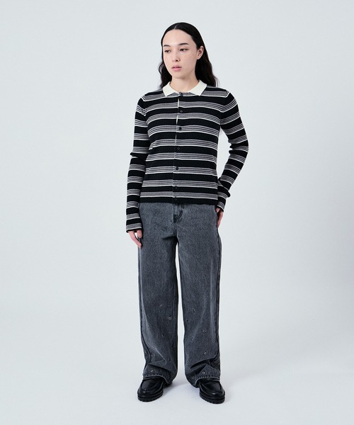 M TO R（ムウトアール）の「RUGBY SHIRTS MOOD KNIT TOPS（ポロシャツ・レディース・ブルー系その他4/ブラック系その他・38/40）」の16枚目の写真