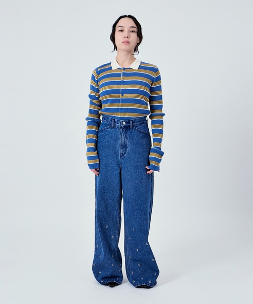 M TO R（ムウトアール）の「RUGBY SHIRTS MOOD KNIT TOPS（ポロシャツ・レディース・ブルー系その他4/ブラック系その他・38/40）」の14枚目の写真