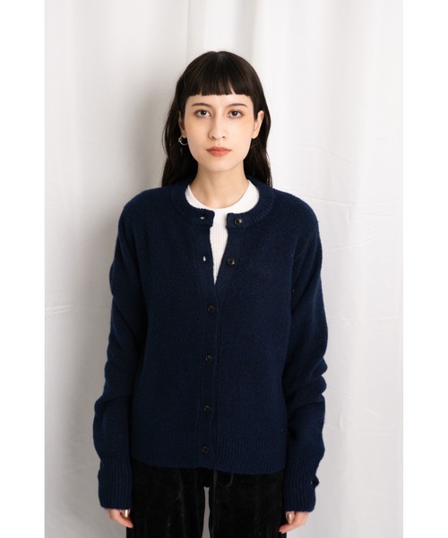 CAROUSE LAMBRA（ケラウズランブラ）の「LS CREW CARDIGAN SHORT LENGTH KNIT（カーディガン/ボレロ・レディース・グレー/ネイビー/レッド・FREE）」の2枚目の写真