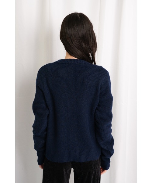 CAROUSE LAMBRA（ケラウズランブラ）の「LS CREW CARDIGAN SHORT LENGTH KNIT（カーディガン/ボレロ・レディース・グレー/ネイビー/レッド・FREE）」の5枚目の写真