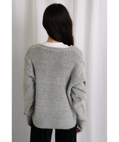 CAROUSE LAMBRA（ケラウズランブラ）の「LS CREW CARDIGAN SHORT LENGTH KNIT（カーディガン/ボレロ・レディース・グレー/ネイビー/レッド・FREE）」の4枚目の写真