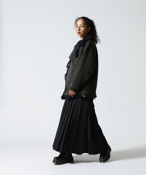 AULA AILA（アウラアイラ）の「AULA AILA/アウラアイラ/別注チェックコンビネーションブルゾン（ブルゾン・レディース・カーキ/ホワイト系2・0）」の14枚目の写真