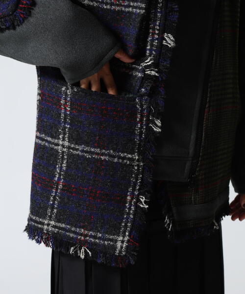 AULA AILA（アウラアイラ）の「AULA AILA/アウラアイラ/別注チェックコンビネーションブルゾン（ブルゾン・レディース・カーキ/ホワイト系2・0）」の20枚目の写真