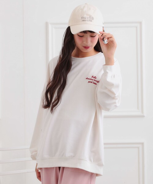 くま♥ 裏起毛クマBAG付プルオーバー レディス Doublefocus(ダブルフォーカス