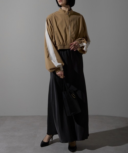 each（イーチ）の「ライン入りショート丈ブルゾン（ブルゾン・レディース・ベージュ・FREE）」の19枚目の写真