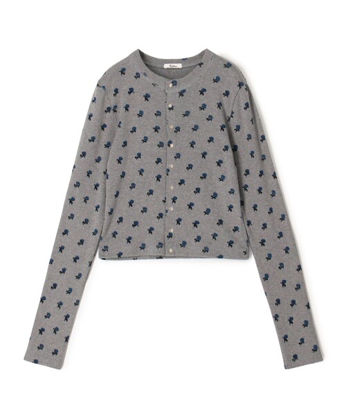 Edition 花柄カーディガン サイズ34 ハンドメイドの花編みカーディガン