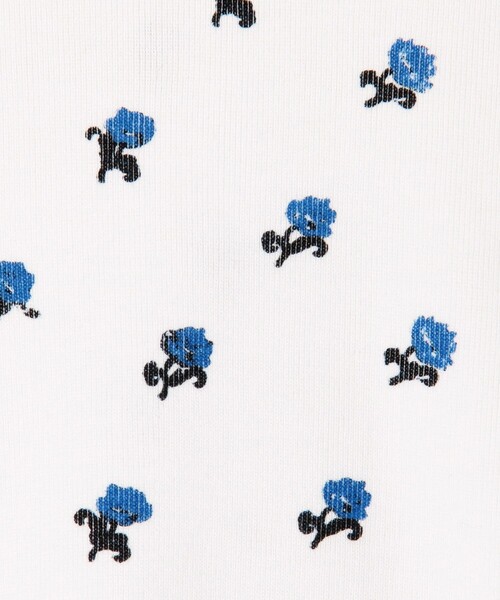 セール】□コットンモダールフライス フラワープリント カーディガン