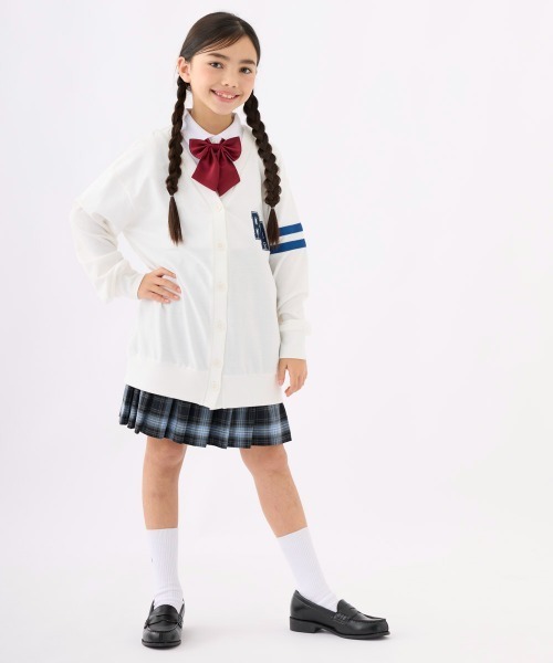 repipi armario(レピピ アルマリオ)の「裏毛カーディガン(カーディガン/ボレロ・キッズ・杢グレー/ピンク/ホワイト・140/150/160/170)」の4枚目の写真