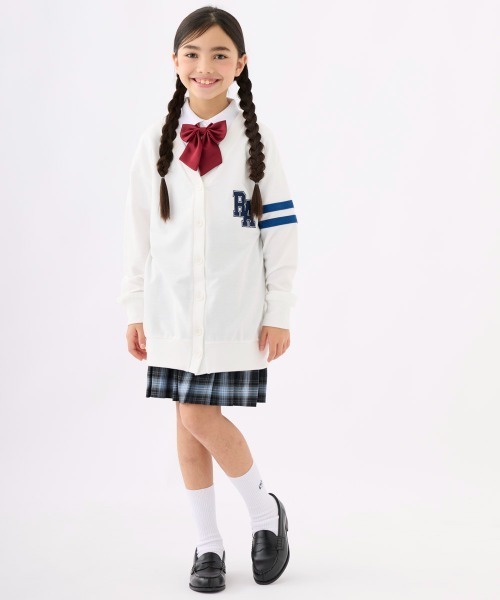 repipi armario(レピピ アルマリオ)の「裏毛カーディガン(カーディガン/ボレロ・キッズ・杢グレー/ピンク/ホワイト・140/150/160/170)」の5枚目の写真