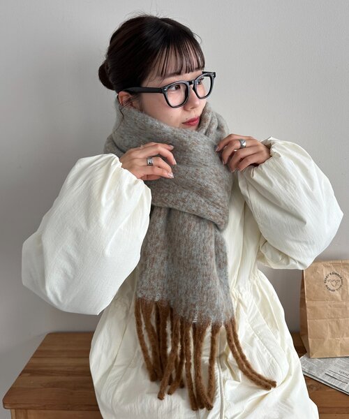 DISCOAT(ディスコート)の「【WEB限定】メランジマフラー(マフラー・レディース・オレンジ/ミント/ブルー・FREE)」の13枚目の写真