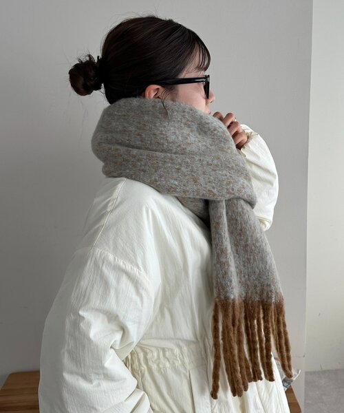 DISCOAT(ディスコート)の「【WEB限定】メランジマフラー(マフラー・レディース・オレンジ/ミント/ブルー・FREE)」の14枚目の写真