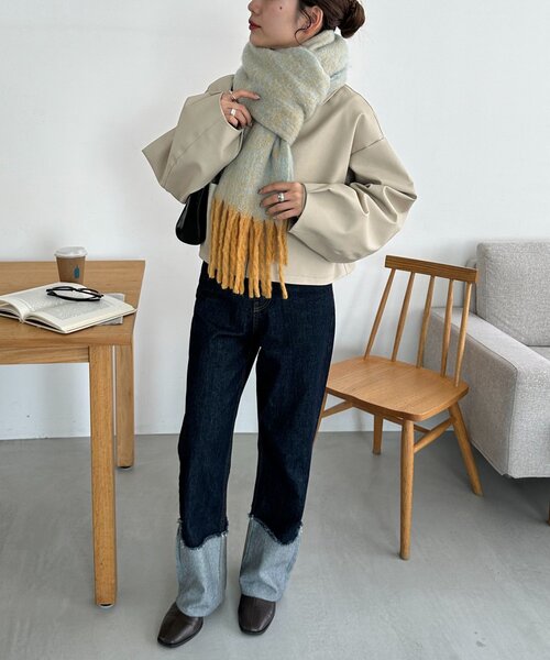 DISCOAT(ディスコート)の「【WEB限定】メランジマフラー(マフラー・レディース・オレンジ/ミント/ブルー・FREE)」の5枚目の写真