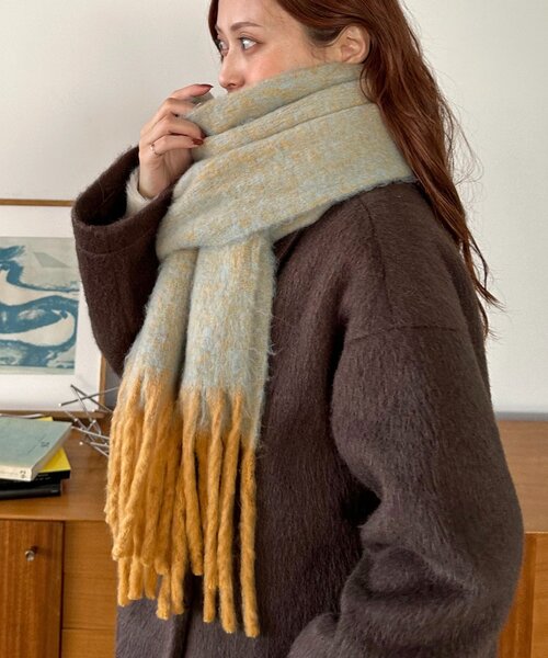 DISCOAT(ディスコート)の「【WEB限定】メランジマフラー(マフラー・レディース・オレンジ/ミント/ブルー・FREE)」の8枚目の写真