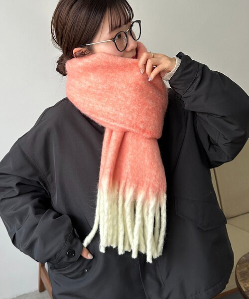 DISCOAT(ディスコート)の「【WEB限定】メランジマフラー(マフラー・レディース・オレンジ/ミント/ブルー・FREE)」の19枚目の写真