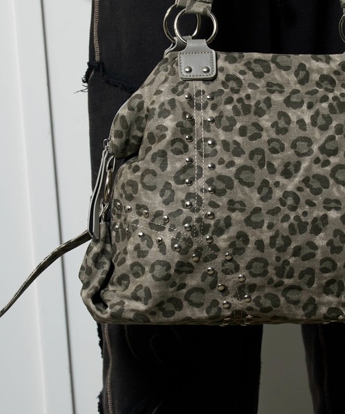 Studded Leopard Print Handbag / スタッズ付き レオパード柄