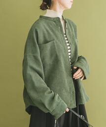 STONE  コーデュロイシャツ オリーブグリーン STONE コーデュロイシャツ オリーブグリーン シャツ/ブラウス