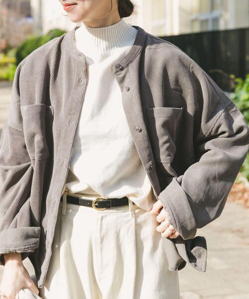 ITEMS URBANRESEARCH（アイテムズ アーバンリサーチ）の「コーデュロイポケットシャツ（シャツ/ブラウス・レディース・ホワイト系その他/グリーン/ブラウン系その他/グレー・FREE）」の8枚目の写真