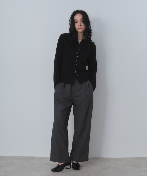 Shelly island（シェリーアイランド）の「スクエアボタンニットカーディガン（カーディガン/ボレロ・レディース・グレー/ブラック/ホワイト・FREE）」の20枚目の写真