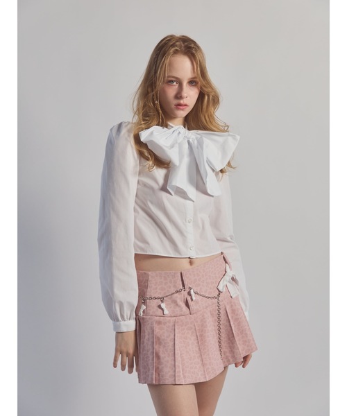 lilLilly(リルリリー)の「ボウタイリボンブラウス(シャツ/ブラウス・レディース・ホワイト/ブルー/ブラック・FREE)」の7枚目の写真