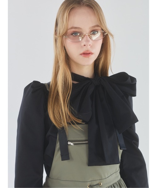 lilLilly(リルリリー)の「ボウタイリボンブラウス(シャツ/ブラウス・レディース・ホワイト/ブルー/ブラック・FREE)」の16枚目の写真