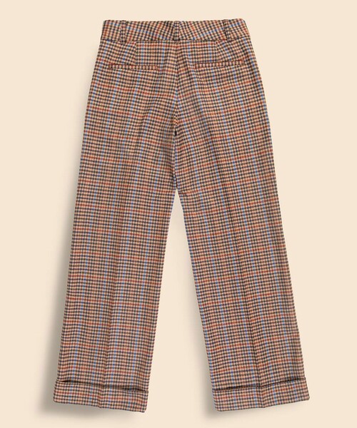 BROOKS BROTHERS(ブルックスブラザーズ)の「ウールブレンド ガンクラブチェック プリーテッド ワイドレッグパンツ(その他パンツ・レディース・ベージュ・0/4/6/8/2)」の2枚目の写真