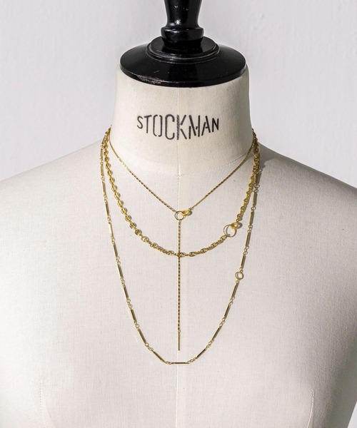 Soierie（ソワリー）の「レイヤード ネックレス (3Set） / Layered necklace (3Set)（ネックレス・レディース・ゴールド・FREE）」の4枚目の写真