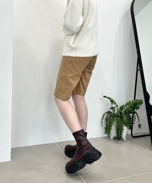 31 Sons de mode(トランテアン ソン ドゥ モード)の「スニーカーソールショートブーツ/41412(ブーツ・レディース・ホワイト/レッド/ブラック・LL/L/M/S)」の14枚目の写真