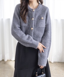 clear | ネコ毛シャギーニットカーディガン[大人 フェミニン 上品]≪AW新作≫(カーディガン/ボレロ)