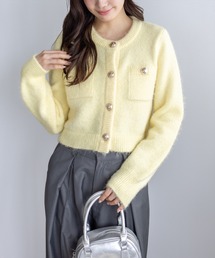 clear | ネコ毛シャギーニットカーディガン[大人 フェミニン 上品]≪AW新作≫(カーディガン/ボレロ)